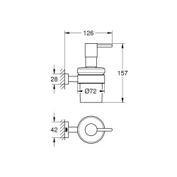 Grohe Essentials Cube Sıvı Sabunluk - 40756001 - 2