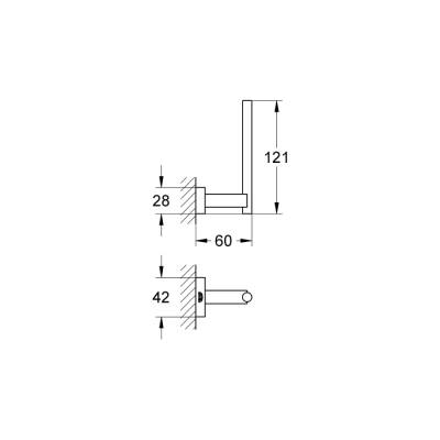 Grohe Essentials Cube Yedek Tuvalet Kağıtlığı - 40623001 - 2