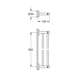 Grohe Essentials İkili Havluluk - 40802001 - 2