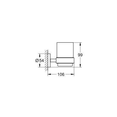 Grohe Essentials Tutamaçlı Cam Fırçalık - 40447001 - 2