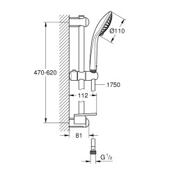 Grohe Euphoria 110 Champagne Sürgülü Duş Seti 3 Akışlı - 27232001 - 2