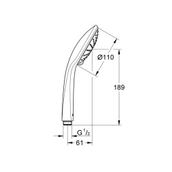 Grohe Euphoria 110 Duo El Duşu 2 Akışlı - 27220000 - 2