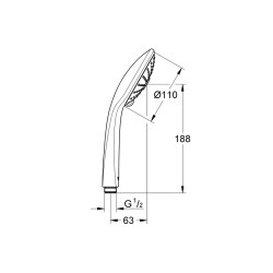 Grohe Euphoria 110 Massage El Duşu 3 Akışlı - 26513000 - 2