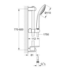 Grohe Euphoria 110 Massage Sürgülü Duş Seti 3 Akışlı - 27226Gl1 - 2