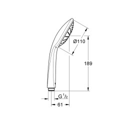 Grohe Euphoria 110 Mono El Duşu 1 Akışlı - 27265000 - 2