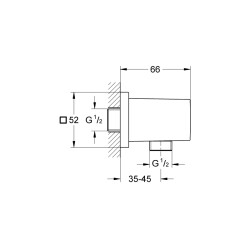 Grohe Euphoria Cube Askılı Duş Çıkış Dirseği - 27704000 - 2