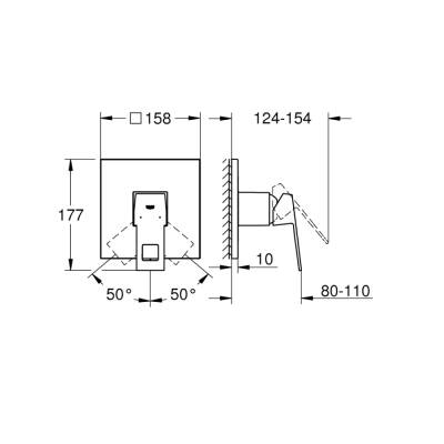 Grohe Eurocube Ankastre Duş Bataryası - 24061Al0 - 2