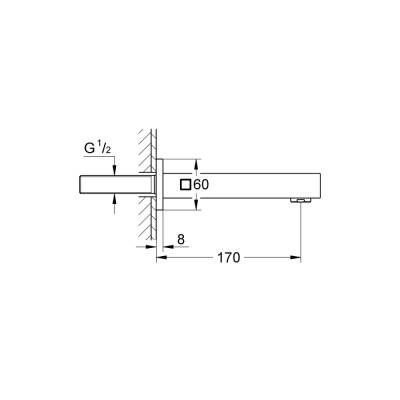 Grohe Eurocube Çıkış Ucu - 13303Al0 - 2