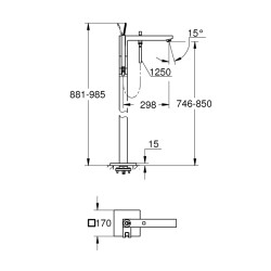 Grohe Eurocube Joy Yerden Küvet Bataryası - 23667001 - 2