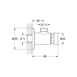 Grohe Euroeco Cosmopolitan T Zaman Ayarlı Duş Valfi 12 - 36267000 - 2