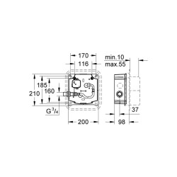 Grohe Europlus E Ankastre Montaj Kutusu 12 - 36241000 - 2