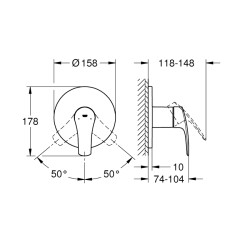 Grohe Eurosmart Ankastre Duş Bataryası - 24042003 - 2