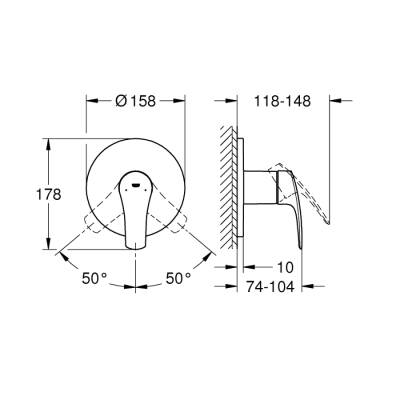 Grohe Eurosmart Ankastre Duş Bataryası - 24042003 - 2