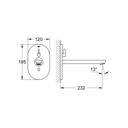 Grohe Eurosmart Cosmopolitan E Fotoselli Lavabo Bataryası, Çift Su GirişliAyarlanabilir Sıcaklık Sınırlayıcısı - 36376000 - 2