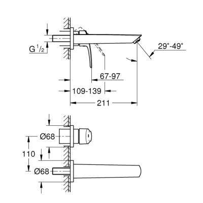 Grohe Eurosmart İki Delikli Lavabo BataryasıM - Boyut - 29338003 - 2