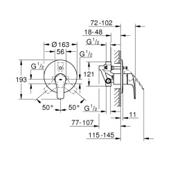 Grohe Eurosmart Tek Kumandalı Banyo Bataryası - 33305003 - 2