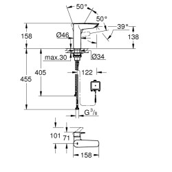 Grohe Eurosmart Tek Kumandalı Lavabo Bataryası M - Boyut - 23975003 - 2