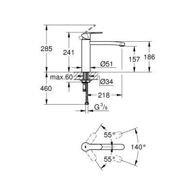 Grohe Eurostyle Cosmopolitan Tek Kumandalı Eviye Bataryası - 31124002 - 2