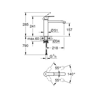 Grohe Eurostyle Cosmopolitan Tek Kumandalı Eviye Bataryası - 31159002 - 2