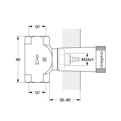 Grohe Gömme Valf 1 - 29805000 - 2