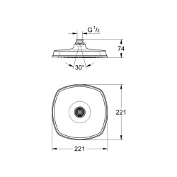 Grohe Grandera 210 Tepe Duşu 1 Akışlı - 27974Ig0 - 2