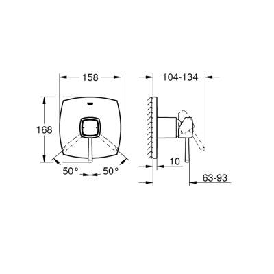 Grohe Grandera Ankastre Duş Bataryası - 24067000 - 2