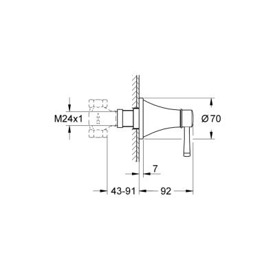 Grohe Grandera Ankastre Stop Valf - 19944000 - 2