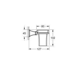 Grohe Grandera Seramik Fırçalık Ve Tutacağı - 40626000 - 2