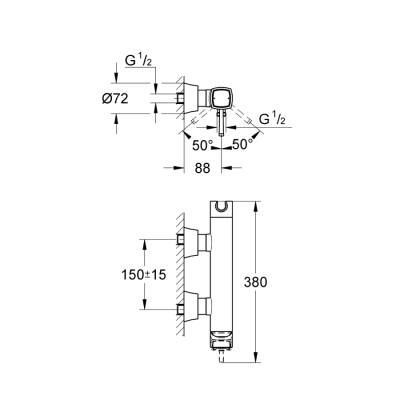 Grohe Grandera Tek Kumandalı Duş Bataryası - 23316000 - 2