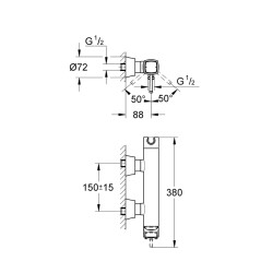 Grohe Grandera Tek Kumandalı Duş Bataryası - 23316Ig0 - 2