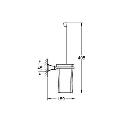 Grohe Grandera Tuvalet Fırçası Seti - 40632Ig0 - 2