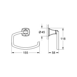 Grohe Grandera Tuvalet Kağıtlığı - 40625EN0 - 2