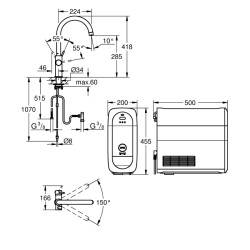 Grohe Grohe Blue Home C - Çıkış Uçlu Başlangıç Kiti - 31455AL1 - 2