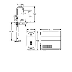 Grohe Grohe Blue Home C - Spout Starter Kit With Mono Faucet - 31498AL1 - 2