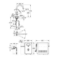 Grohe Grohe Blue Professional C Tipi Çıkış Ucu - 31323Dc2 - 2