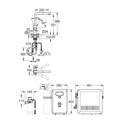 Grohe Grohe Blue Professional L Tipi Çıkış Ucu - 31326Dc2 - 2