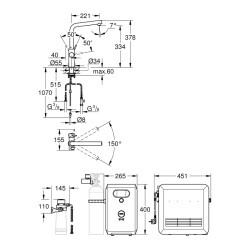 Grohe Grohe Blue Professional L Tipi Çıkış Ucu - 31347003 - 2