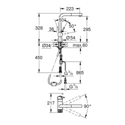 Grohe Grohe Blue Pure Minta Filtre Fonksiyonuna Sahip Tek Kumandalı Eviye Bataryası - 31721000 - 2