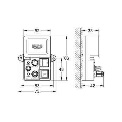 Grohe Grohe F-Digital Deluxe Bluetooth-Ünitesi Bt-01A Apple Ve Android Cihazlar İçin - 36371000 - 2