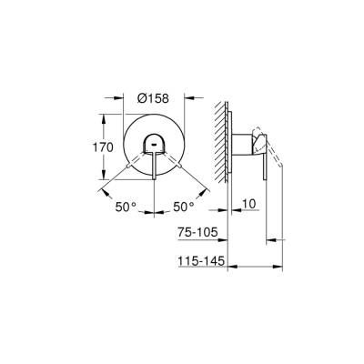 Grohe Grohe Plus Ankastre Duş Bataryası - 24059Al3 - 2