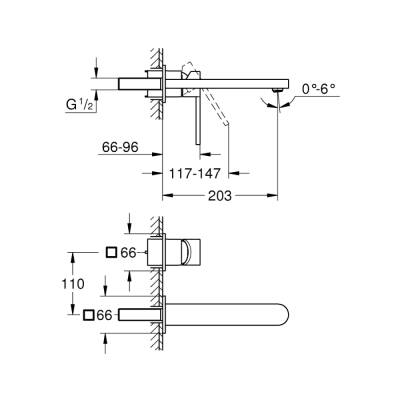 Grohe Grohe Plus İki Delikli Lavabo BataryasıL-Boyut - 29306003 - 2