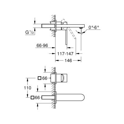 Grohe Grohe Plus İki Delikli Lavabo BataryasıM-Boyut - 29303003 - 2