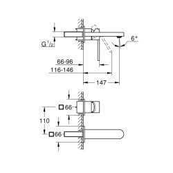 Grohe Grohe Plus İki Delikli Lavabo BataryasıM-Boyut - 29303Al3 - 2