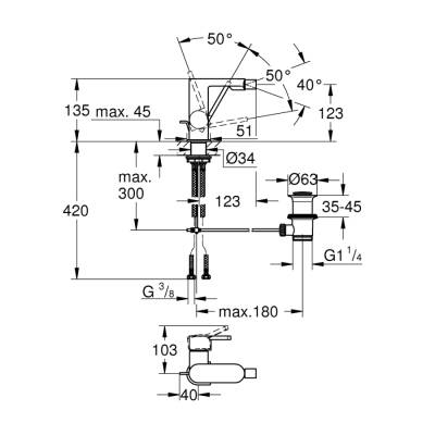 Grohe Grohe Plus Tek Kumandalı Bide Bataryası - 33241Dc3 - 2