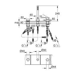 Grohe Grohe Plus Üç Delikli Tek Kumandalı Banyo Kombinasyonu - 23845003 - 2