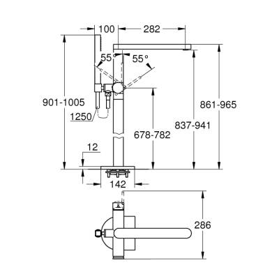 Grohe Grohe Plus Yerden Küvet Bataryası - 23846Al3 - 2