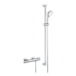 Grohe Grohtherm 1000 Performance Termostatik Duş Bataryası Duş Seti Dahil - 34784000 - 1