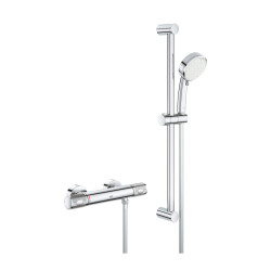 Grohe Grohtherm 1000 Performance Termostatik Duş Bataryası Duş Seti Dahil - 34834000 - 1