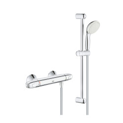 Grohe Grohtherm 1000 Termostatik Duş Bataryası Duş Seti Dahil - 34820004 - 1