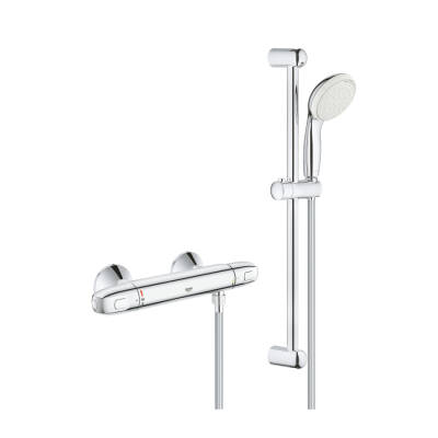 Grohe Grohtherm 1000 Termostatik Duş Bataryası Duş Seti Dahil - 34820004 - 1